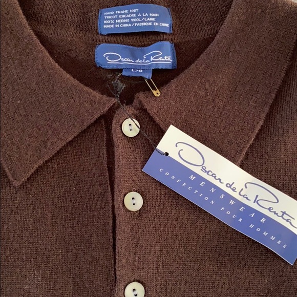 NWT Oscar dr la Renta Merino Wool Sweater Top L - Picture 2 of 4